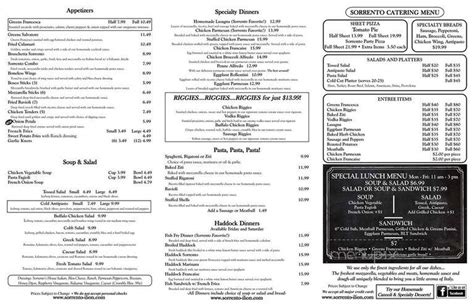 sorrento's ilion menu|ilion ny pizza.